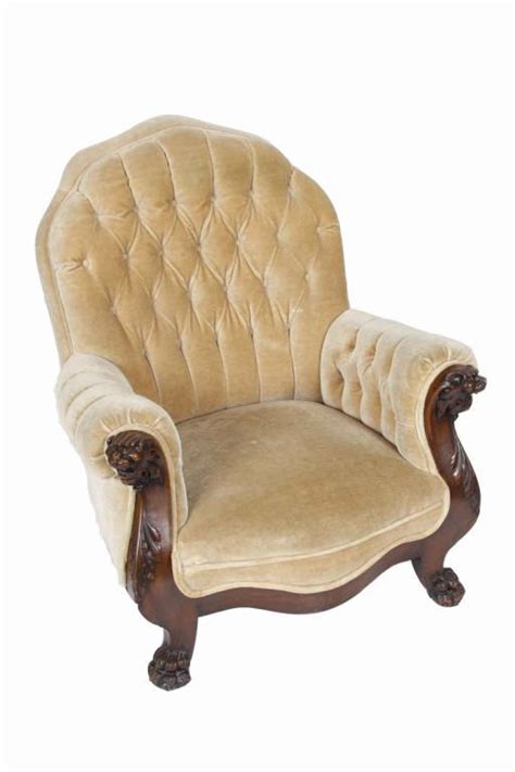By antiques, 5 years ago on identify antique furniture. Antique Club Chair with carved lion's head arms and claw ...