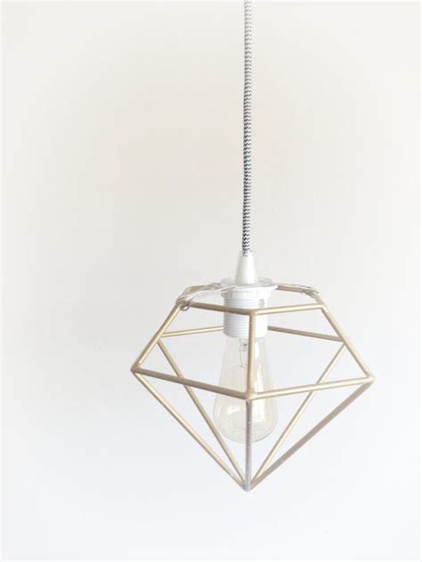 Gold Geometric Pendant Lighting Diamond Hanging Pendent Light Fixture