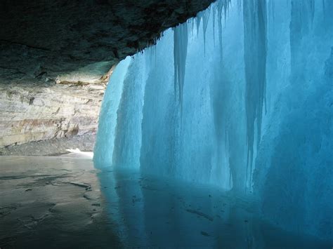 Beauty Frozen Ice Waterfall Okay Wallpaper