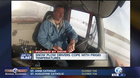 Snow Plow Drivers Cope With Frigid Temperatures Youtube