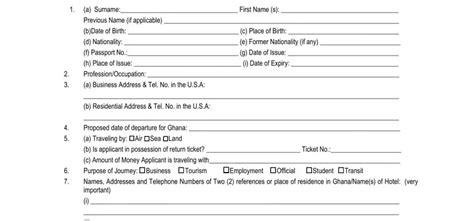 Visa Application Ghana Form ≡ Fill Out Printable Pdf Forms Online