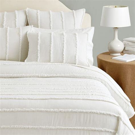 Contemporary Textured White Quilt Bedding