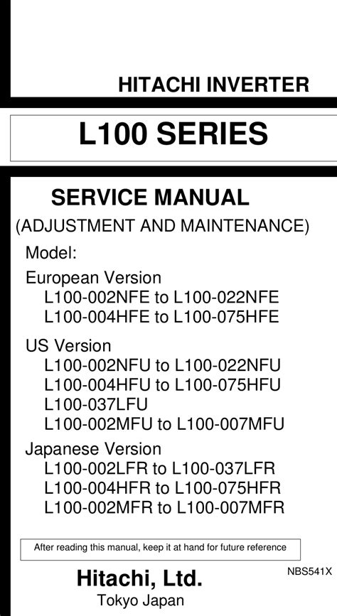 Hitachi L100 Series Vfd Manual