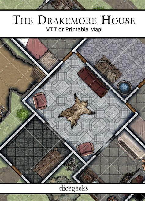 The Drakemore House Vtt Map Dicegeeks Dungeon Masters Guild