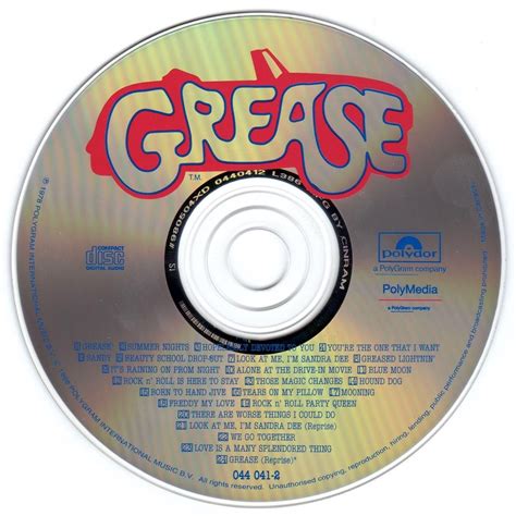 Grease Soundtrack Cd Cinéma Passion