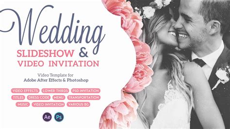 Wedding Slideshow and Invitation | After Effects Template - YouTube