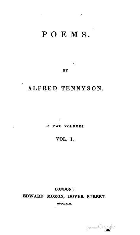 Poems Tennyson 1842 Wikipedia