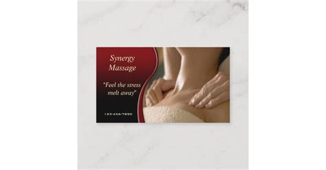 Massage Therapy Business Card Zazzle