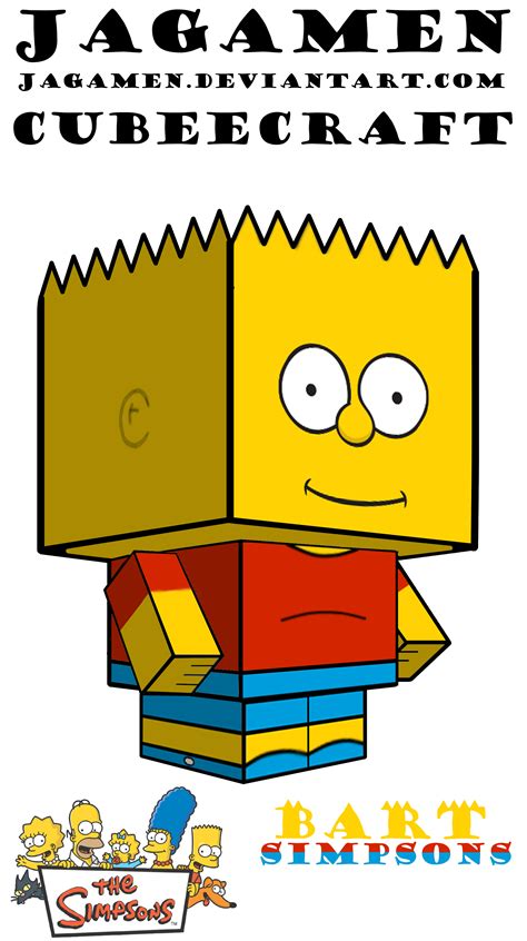 Bart Simpsons Cubeecrat D Model By Jagamen On Deviantart Paper