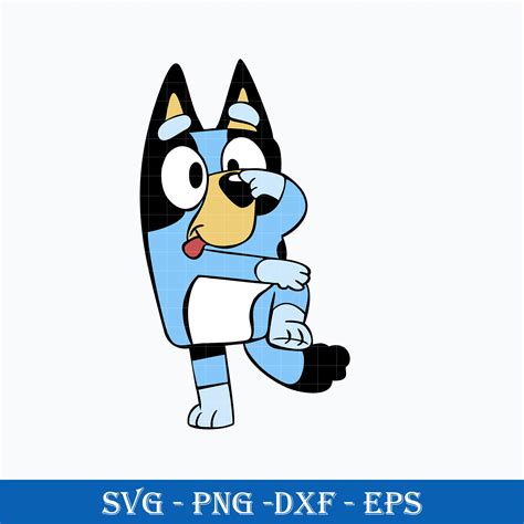Logo Bluey Outline Svg Bluey Svg Cartoon Svg Png Dxf Eps File Us