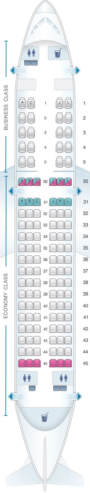Seat Map Saudi Arabian Airlines Airbus A320 200 Business