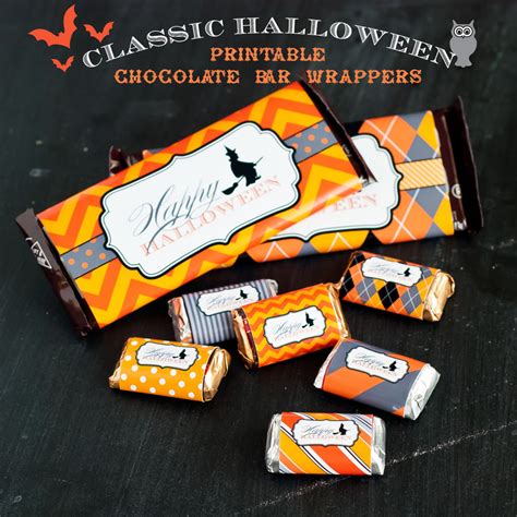 Candy bar wrappers santa christmas mini hershey bar candy. Halloween Ideas for Party and Treats-Anders Ruff