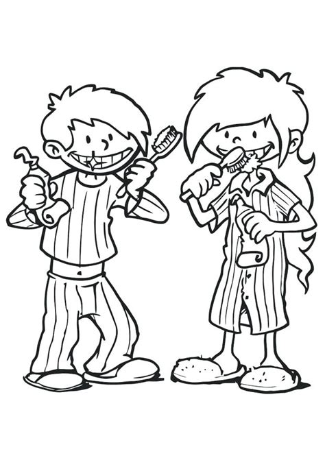 Your kid might find it easier to connect with the cute young girl in the picture and take up brushing more seriously. Brush Your Teeth Coloring Page at GetColorings.com | Free ...
