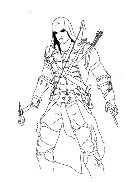 Assassins Creed 4 Edward Kenway Sketch Coloring Page