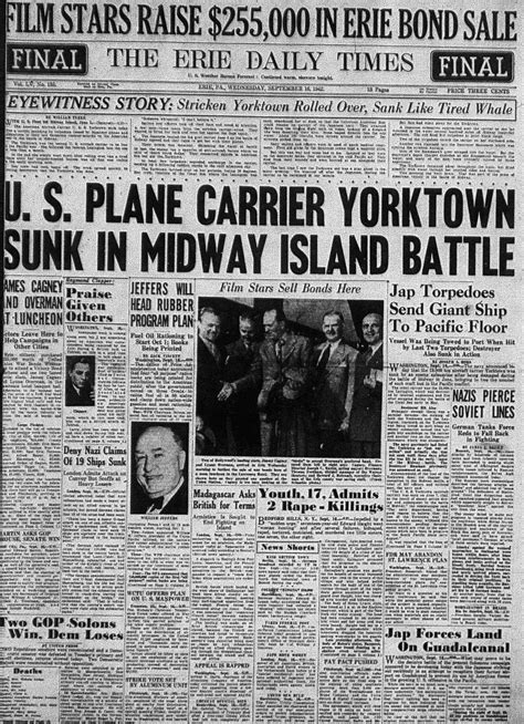 Sept. 16, 1942 | Newspaper cover, Newspaper article, Daily newspaper