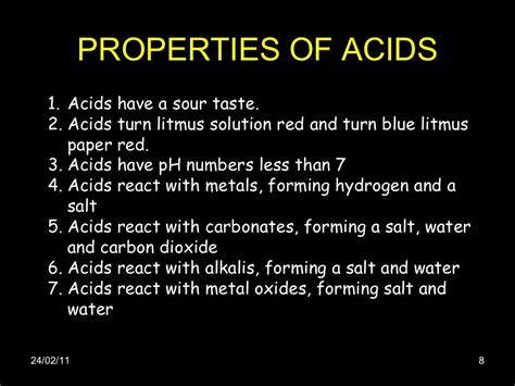 Basic Facts About Acids And Alkalis
