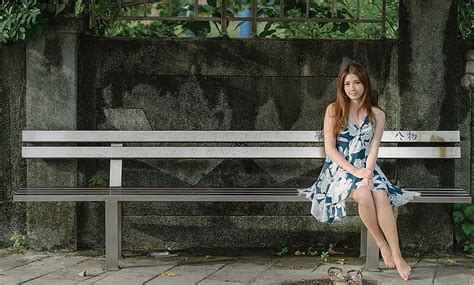1920x1080px Free Download Hd Wallpaper Asian Bench Legs Barefoot Sitting Women