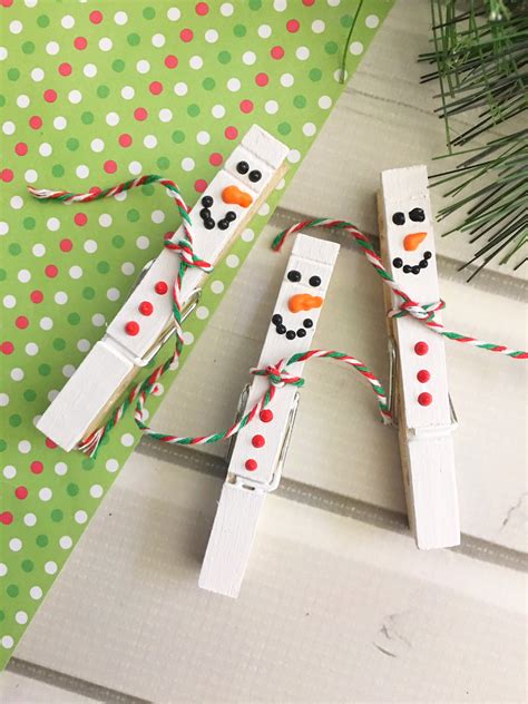 Simple Snowman Clothespin Craft About A Mom