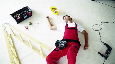 An Unconscious Man Worker Lying On Floor Stock Footage Sbv 326706909