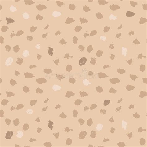 Beige Seamless Pattern With Hand Drawn Dots On White Background Nude