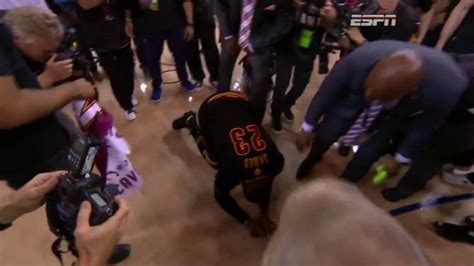 Lebron James Cries On The Court After Cavs Win Nba Nba Championship