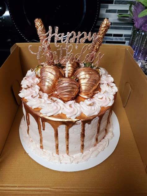 Rose Gold Birthday Cake Decorations