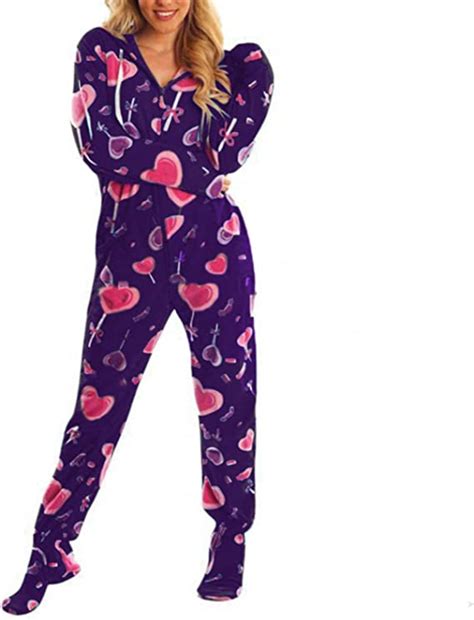 Onesies For Womens Super Soft Warm Fleece One Piece Footed Pajamas