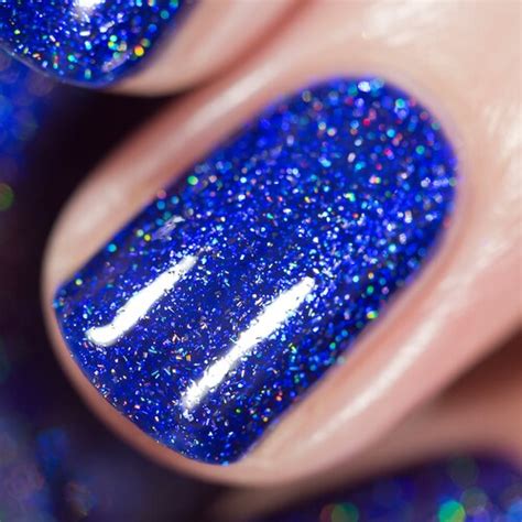 On Repeat Icy Blue Holographic Shimmer Nail Polish Etsy