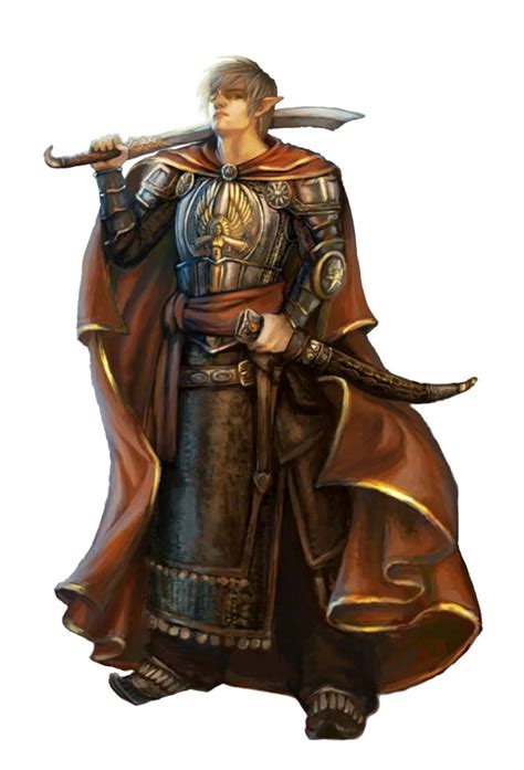 Male Half Elf Cleric Of Sarenrae Pathfinder Pfrpg Dnd Dandd D20 Fantasy