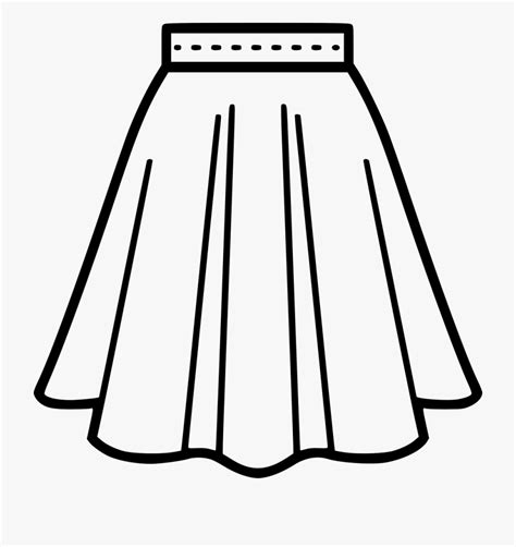 Pencil Skirt Flat Coloring Pages