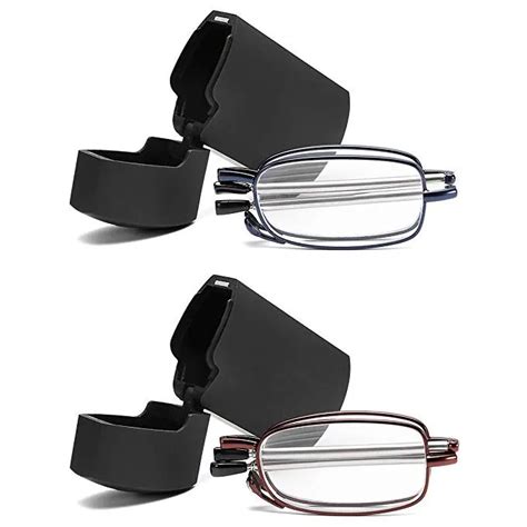 Metal Foldable Compact Mini Folding Reading Glasses With Case Buy Folding Reading Glasses