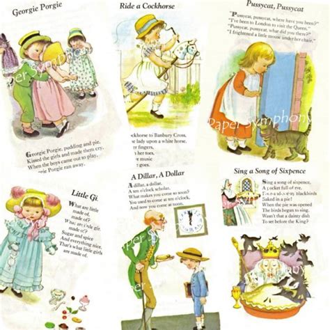 8 Best Images Of Vintage Nursery Rhymes Printable Vintage Nursery