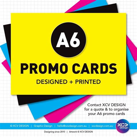 A6 Promo Cards Designedprinted Promote Your Business © Xcv