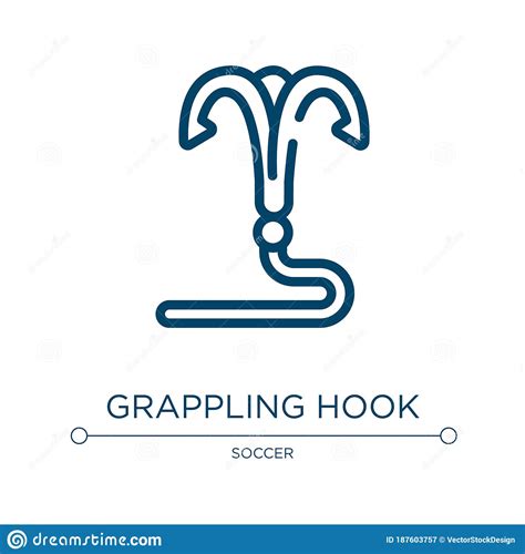 Grappling Hook Icon Linear Vector Illustration From Martial Arts