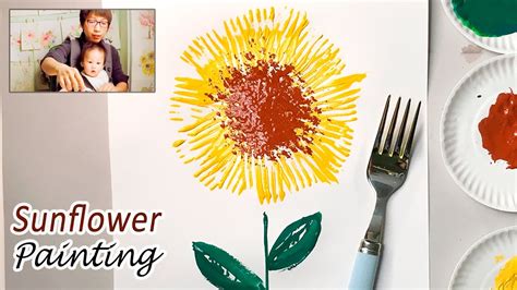 Buy original art worry free with our 7 day money back guarantee. Fork Paint Sunflower Craft Idea | Easy Simple Painting for ...