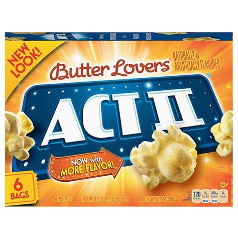 Act Ii 6 Pack Microwave Popcorn Butter Lovers 673350 Blains Farm