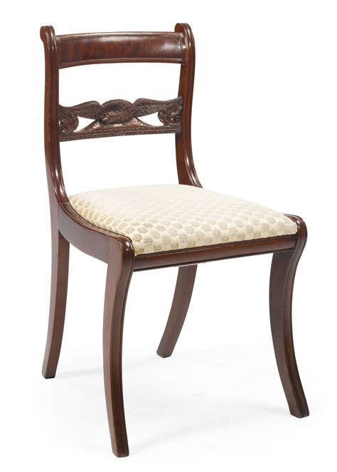 525 A Classical Eagle Carved And Figured Mahogany Klismos Side Chair New York Circa 1815