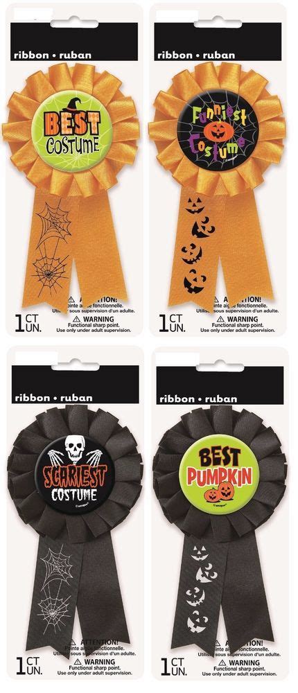 Halloween Dress Up Party Best Funniest Scariest Costume Award Ribbon