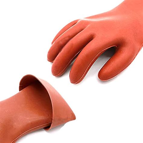 Electrical Insulated Lineman Rubber Gloves Electrician High Voltage Hand Shape Ebay
