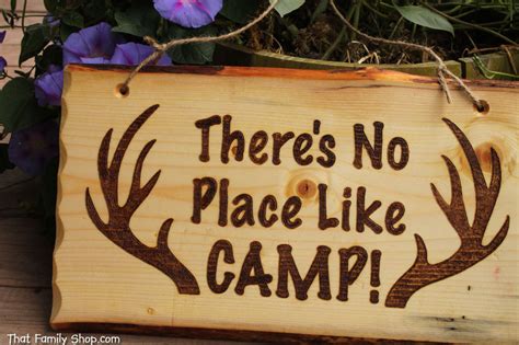 Rustic Wood Camp Sign Welcome Plaque Deer Hunting Cabin Decor