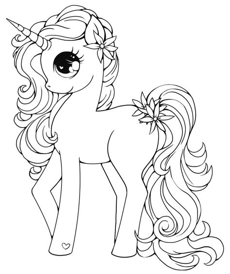 Baby Unicorn Coloring Pages Freely Educative Printable
