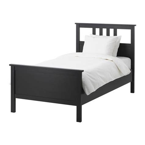 The mattress set typically sits upon a bed frame, though some prefer to place the box spring and mattress on the floor. HEMNES Bed frame - black-brown Twin | Bed frame with ...