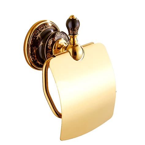The whole finished in black with beautiful gilded details is. Vintage Brass Unique Wall Mounted Toilet Paper Holder
