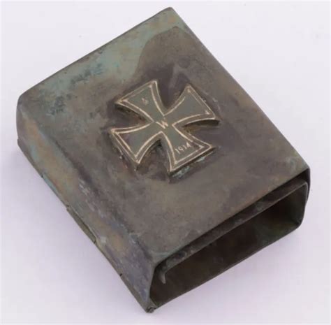 German Clamp Matchbox Iron Cross Clip Wwii Ww1 Wwi Ww2 Germany Trench Art 1914 196 71 Picclick