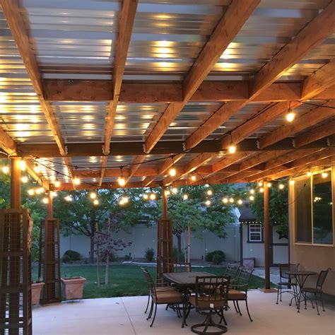 Diy Corrugated Metal Patio Cover Diy Pergola Outdoor Patio Designs Outdoor Decor Backyard