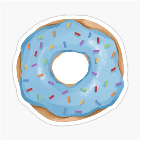 Blue Donut Sticker For Sale By Cakegaming Redbubble