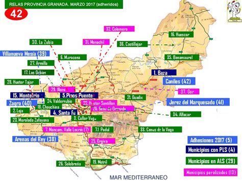 Mapa Municipios Relas Granada Red Local De Acción En Salud Relas