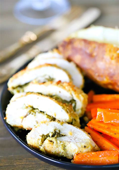 Find recipes for fried chicken, chicken breast, grilled chicken, chicken wings, and more! Pesto Stuffed Chicken Recipe - Yummy Healthy Easy