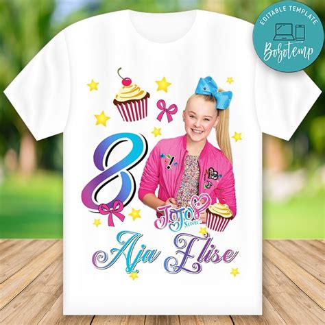 Download Printable JoJo Siwa Birthday Shirts Digital File Instant ...