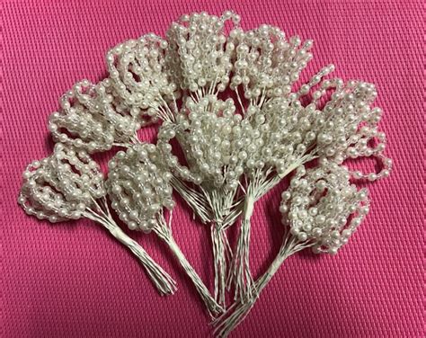 Pearl Stems Floral Sprays Bouquet Accents For Wedding Etsy